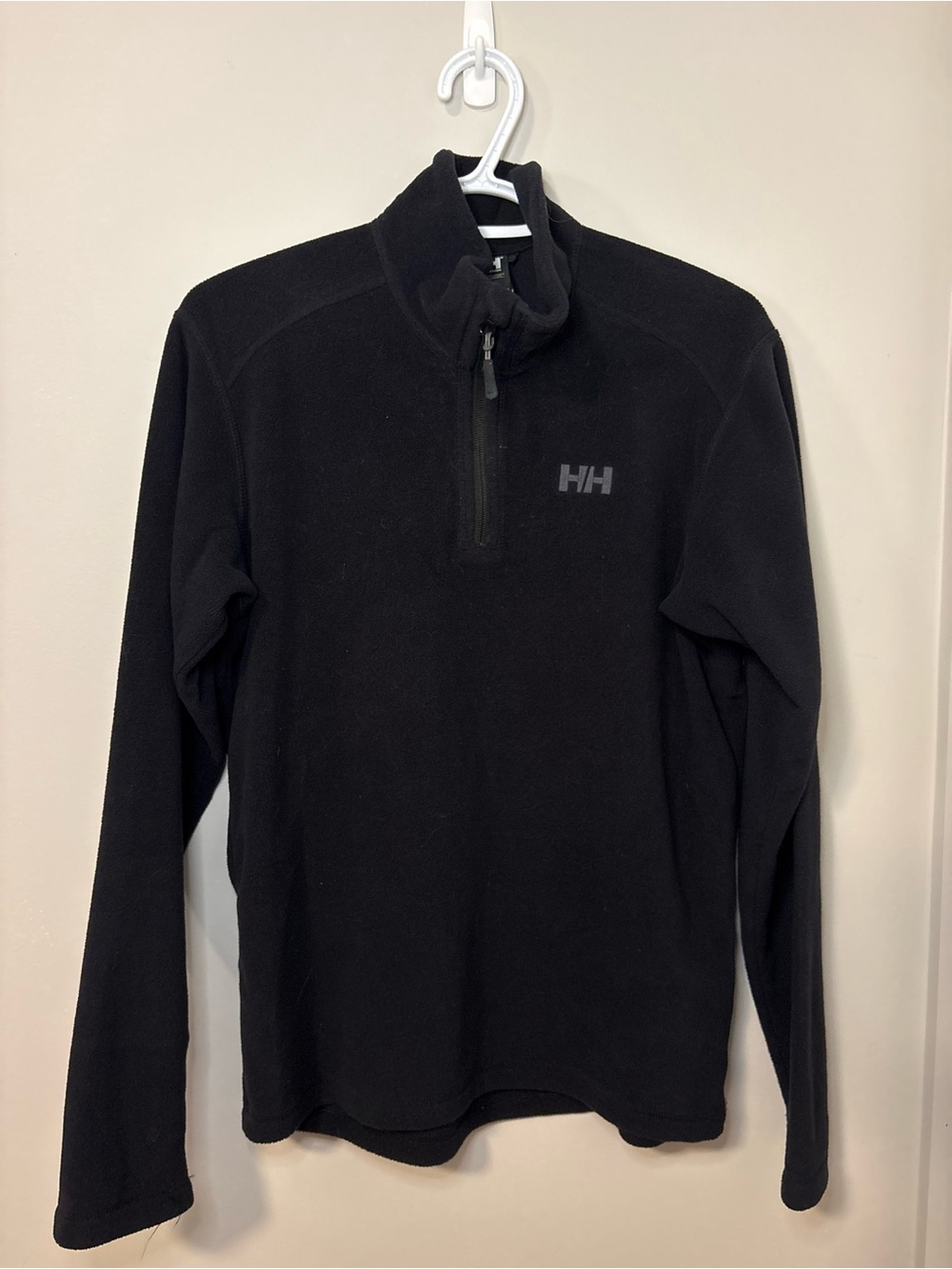 Helly Hansen Black Half-Zip Fleece Polartec Crewneck